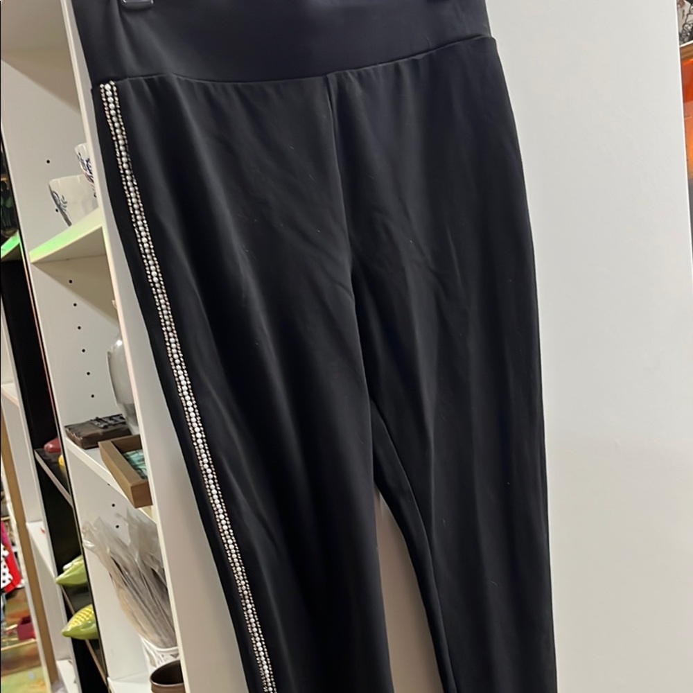 Alice Blue Black Leggings Stretchy Full-Length
